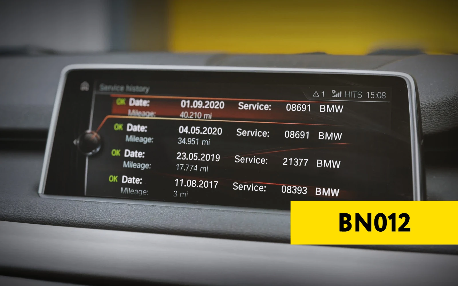 In arrivo per i veicoli BMW Serie F e G: Accesso e aggiornamento della cronologia dei servizi nel menu NBT EVO