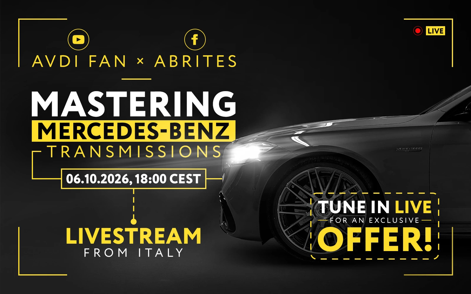 Trasmissioni Mercedes Benz Unlocked AVDI FAN Abrites LIVE