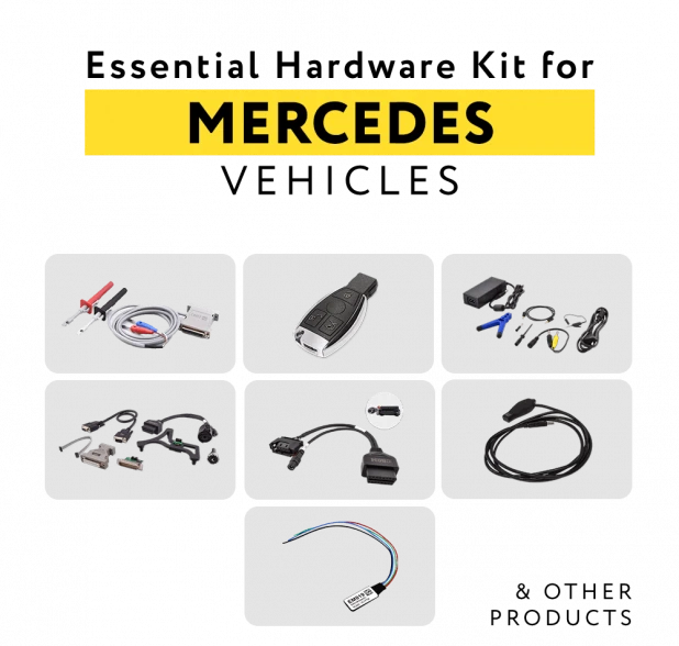 Kit hardware essenziale per veicoli passeggeri Mercedes-Benz di ABRITES